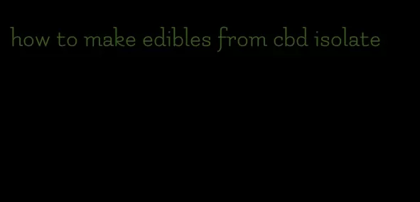 how to make edibles from cbd isolate