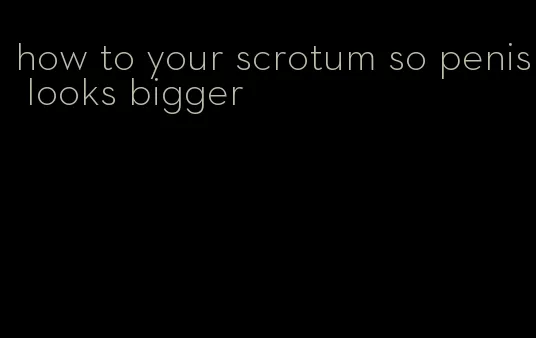 how to your scrotum so penis looks bigger