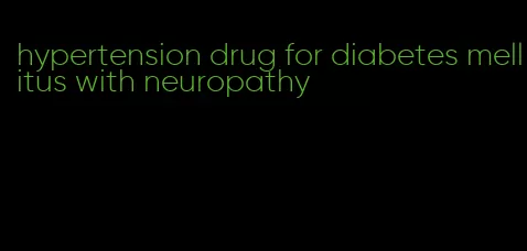 hypertension drug for diabetes mellitus with neuropathy