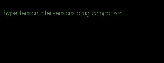 hypertension intervensions drug comparison