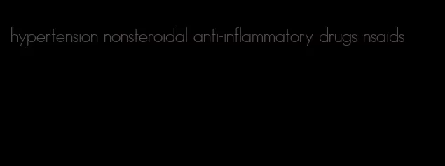 hypertension nonsteroidal anti-inflammatory drugs nsaids