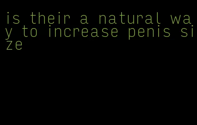 is their a natural way to increase penis size