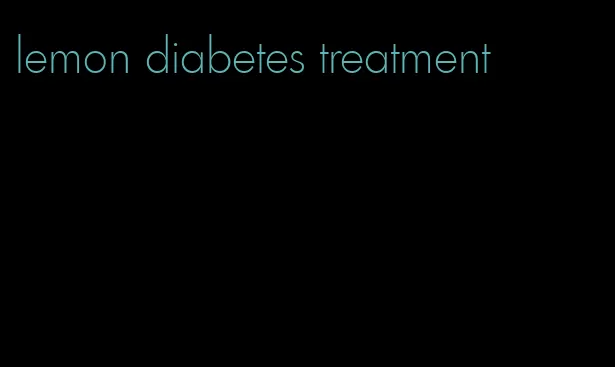 lemon diabetes treatment