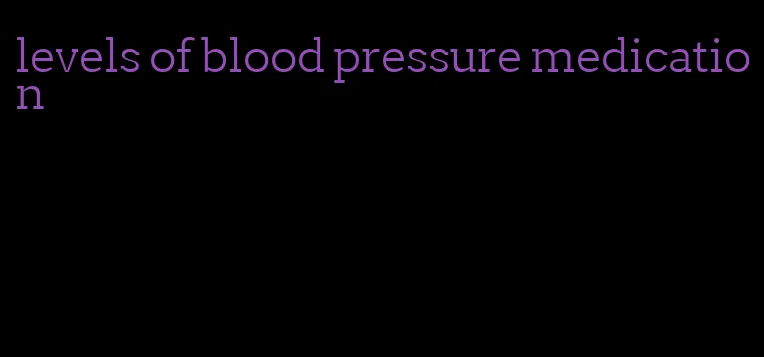 levels of blood pressure medication