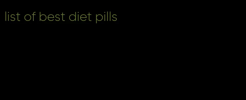 list of best diet pills