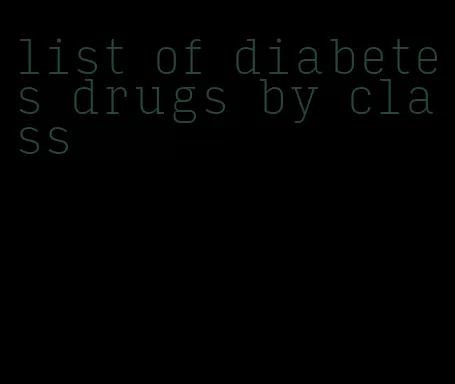 list of diabetes drugs by class