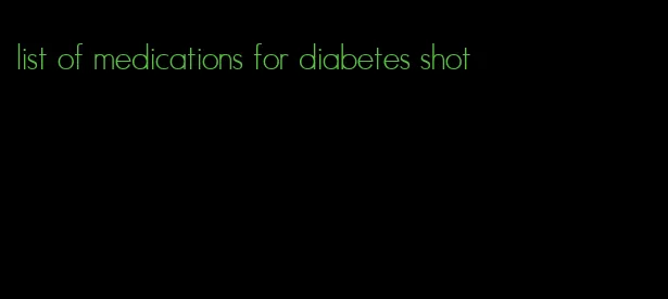 list of medications for diabetes shot