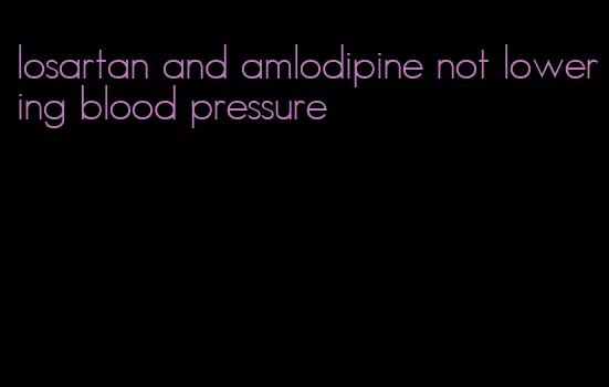 losartan and amlodipine not lowering blood pressure