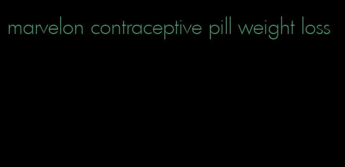 marvelon contraceptive pill weight loss