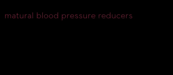 matural blood pressure reducers