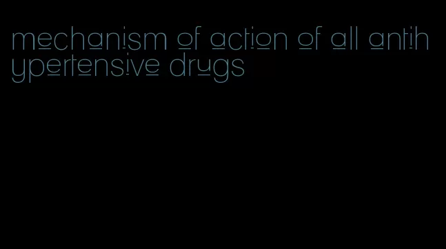 mechanism of action of all antihypertensive drugs