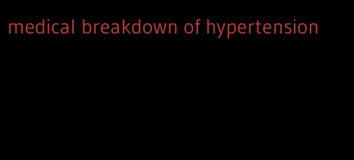 medical breakdown of hypertension