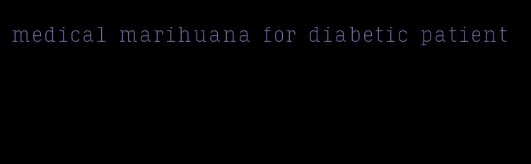 medical marihuana for diabetic patient