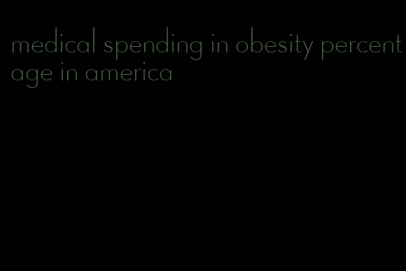 medical spending in obesity percentage in america