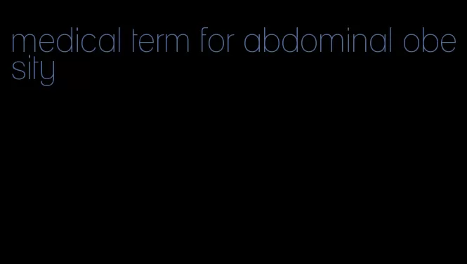 medical term for abdominal obesity