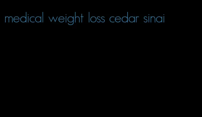 medical weight loss cedar sinai