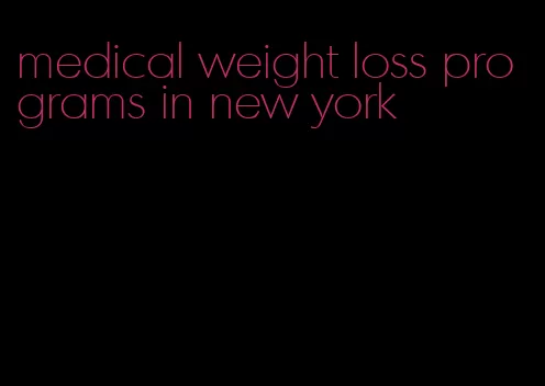 medical weight loss programs in new york