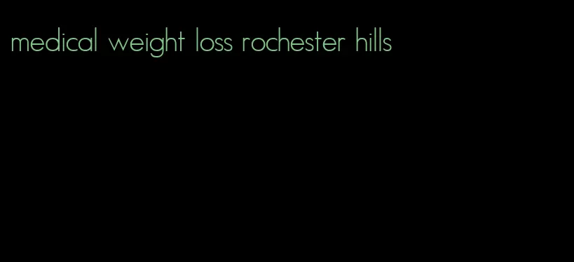 medical weight loss rochester hills