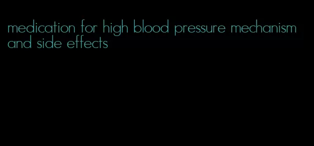 medication for high blood pressure mechanism and side effects