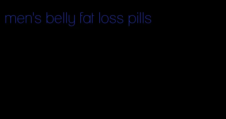 men's belly fat loss pills