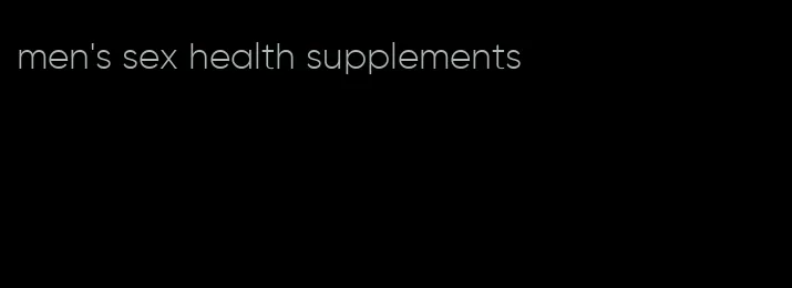 men's sex health supplements