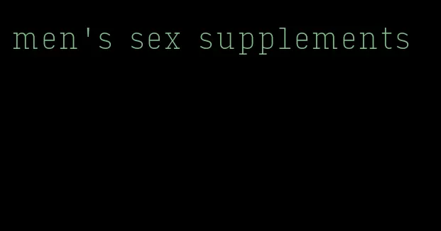 men's sex supplements