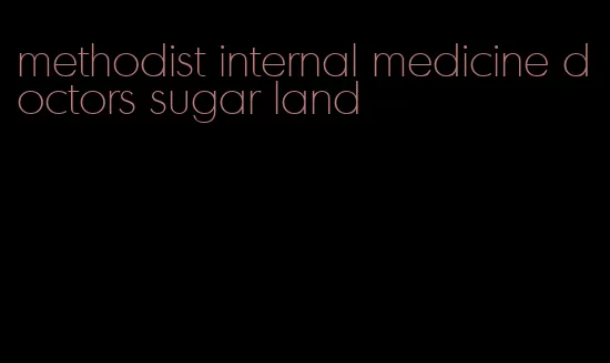 methodist internal medicine doctors sugar land