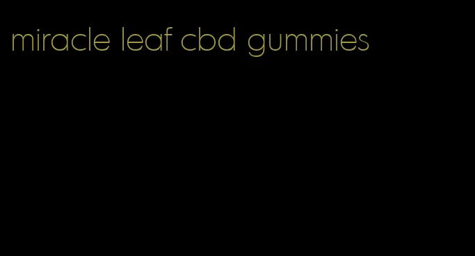 miracle leaf cbd gummies