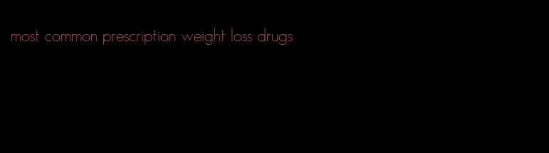 most common prescription weight loss drugs