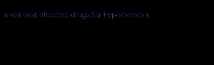 most cost effective drugs for hypertension