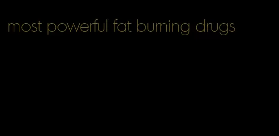 most powerful fat burning drugs