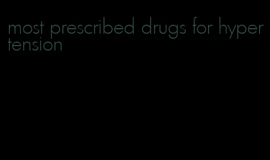 most prescribed drugs for hypertension