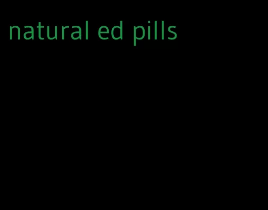 natural ed pills