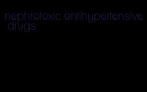 nephrotoxic antihypertensive drugs