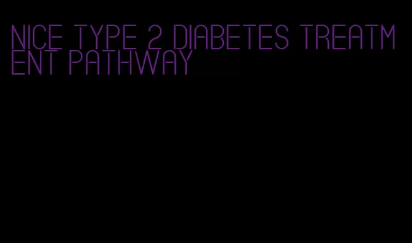 nice type 2 diabetes treatment pathway