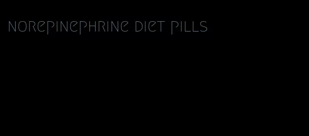 norepinephrine diet pills