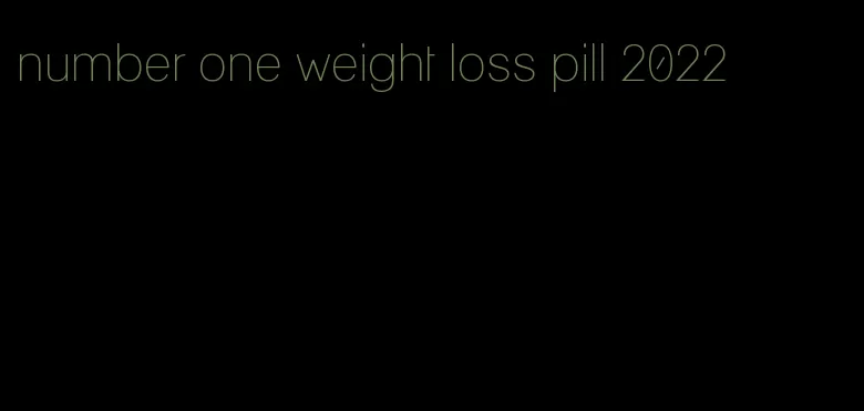 number one weight loss pill 2022