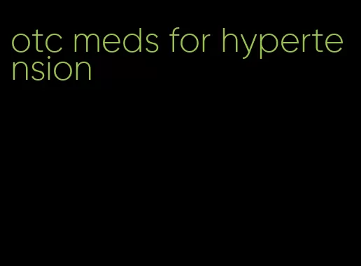 otc meds for hypertension