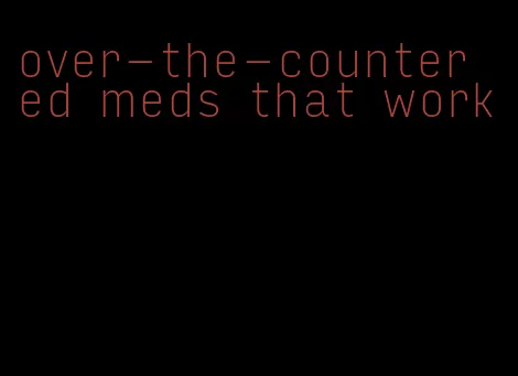 over-the-counter ed meds that work