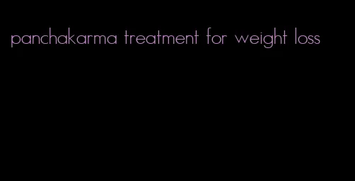 panchakarma treatment for weight loss