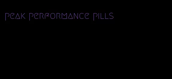 peak performance pills