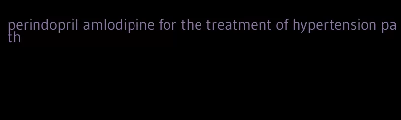 perindopril amlodipine for the treatment of hypertension path