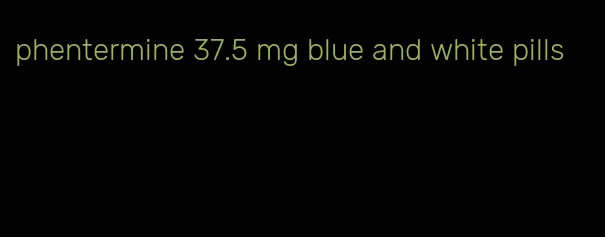 phentermine 37.5 mg blue and white pills