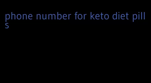 phone number for keto diet pills