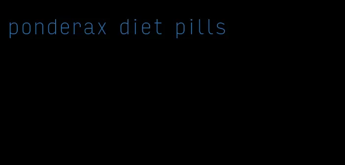 ponderax diet pills