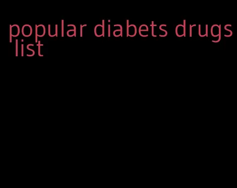 popular diabets drugs list