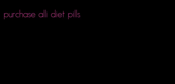 purchase alli diet pills