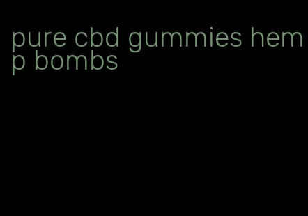 pure cbd gummies hemp bombs