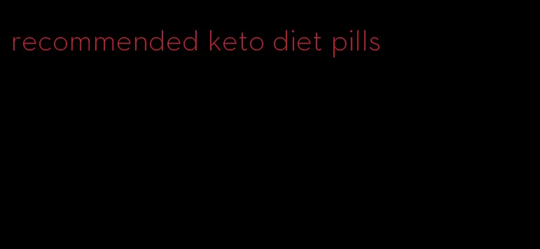 recommended keto diet pills