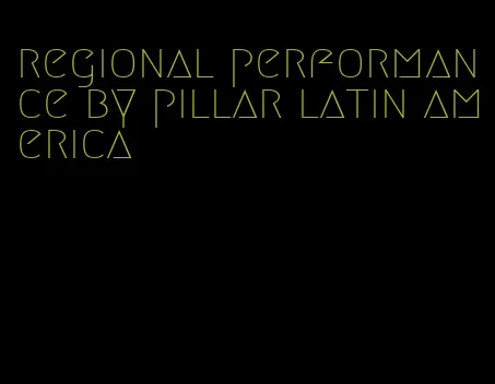 regional performance by pillar latin america